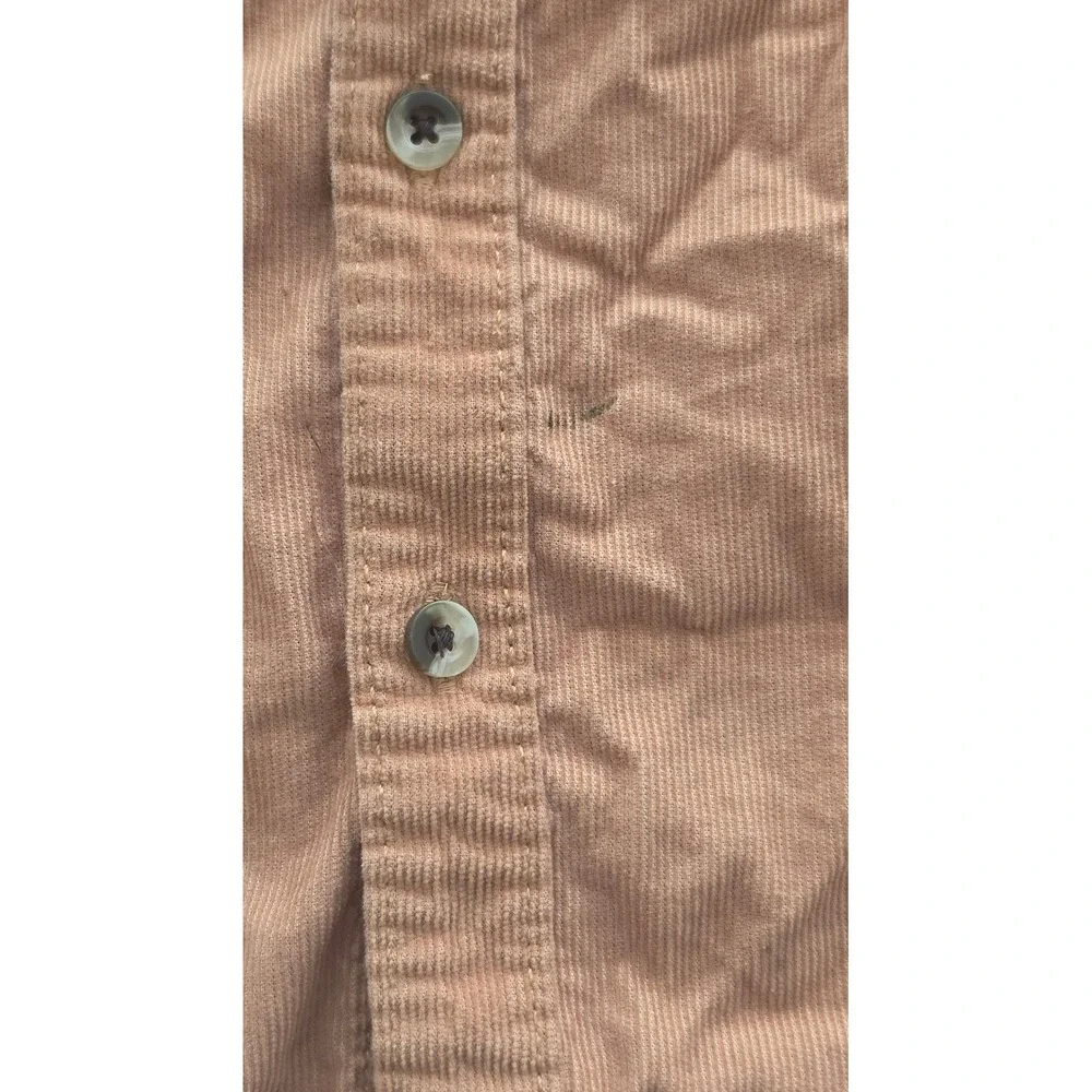 Pantaloons Junior Boys Corduroy Button Down Shirt Orange Long Sleeve Size 5-6Y